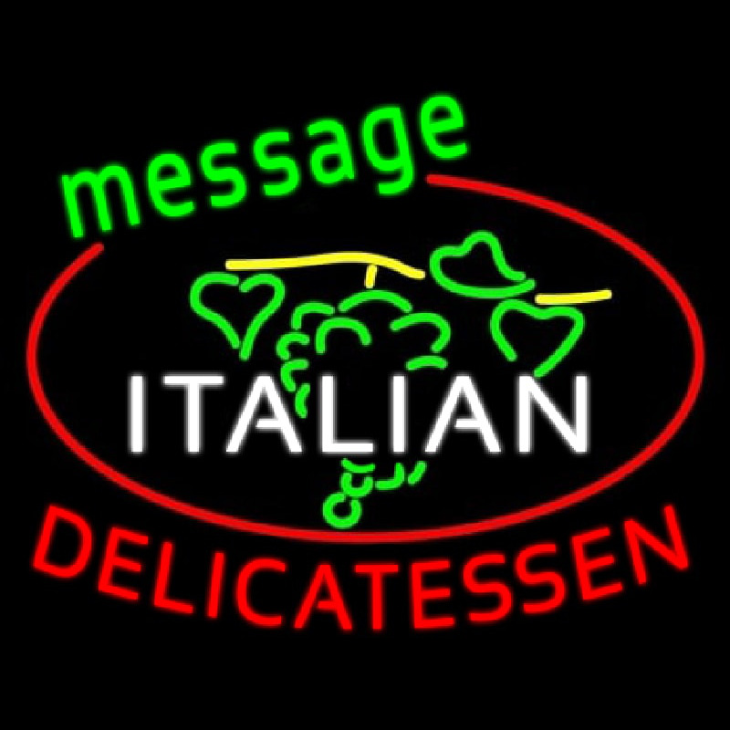 Italian Delicatessen Enseigne Néon