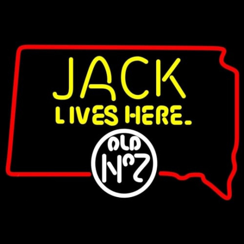 Jack Daniels Jack Lives Here South Dakota Whiskey Enseigne Néon