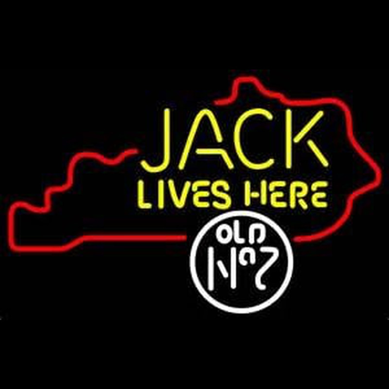 Jack Daniels Jack Lives here Kentucky Whiskey Enseigne Néon