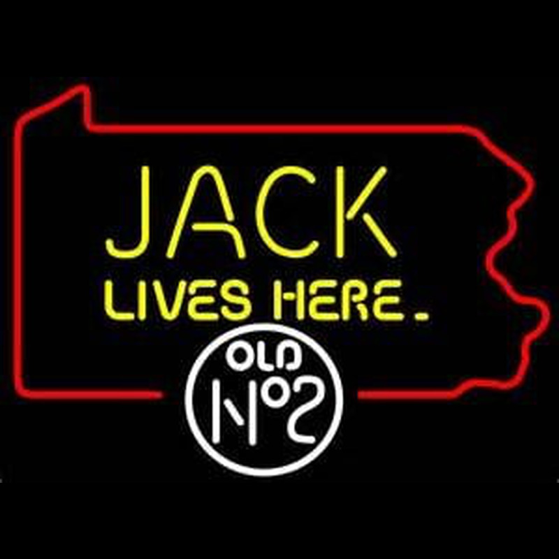 Jack Daniels Jack Lives here Pennsylvania Whiskey Enseigne Néon