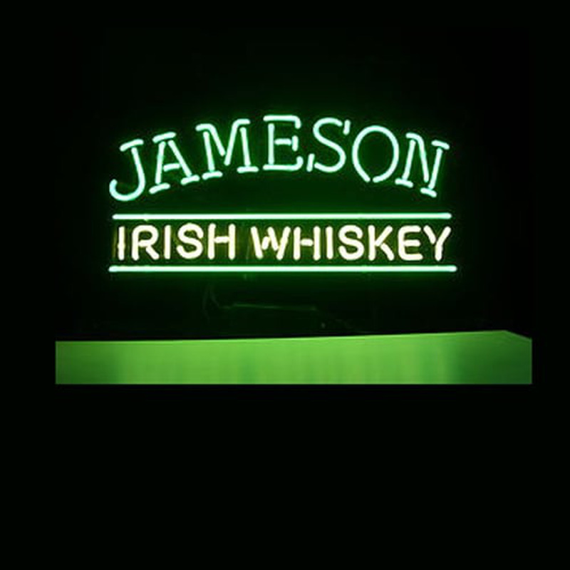 Jameson Irish Whiskey Bière Bar Entrée Enseigne Néon