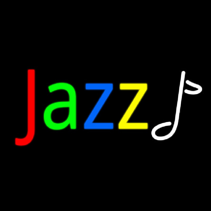 Jazz Multicolor And White Note Enseigne Néon