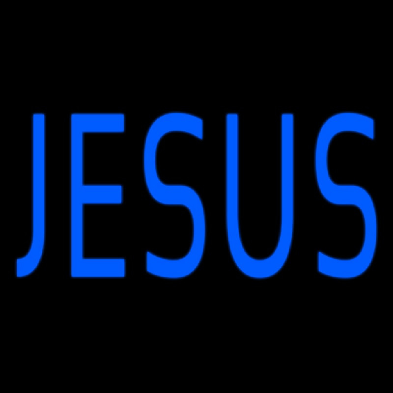 Jesus Blue Enseigne Néon