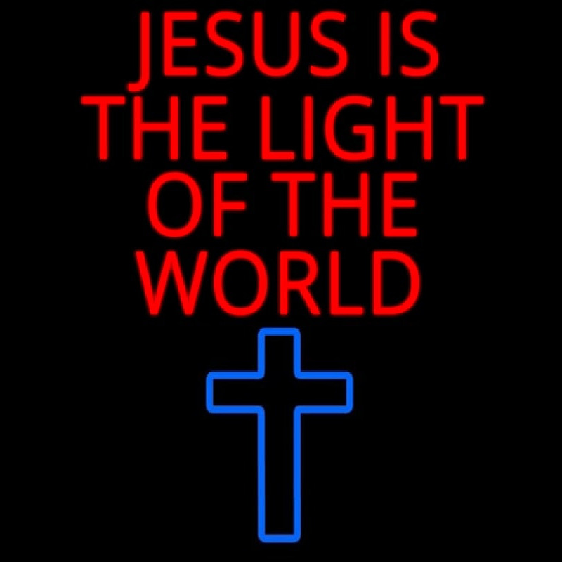 Jesus Is The Light Of The World Enseigne Néon