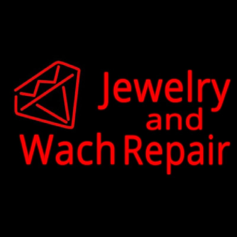 Jewelry And Watch Repair Diamond Logo Enseigne Néon