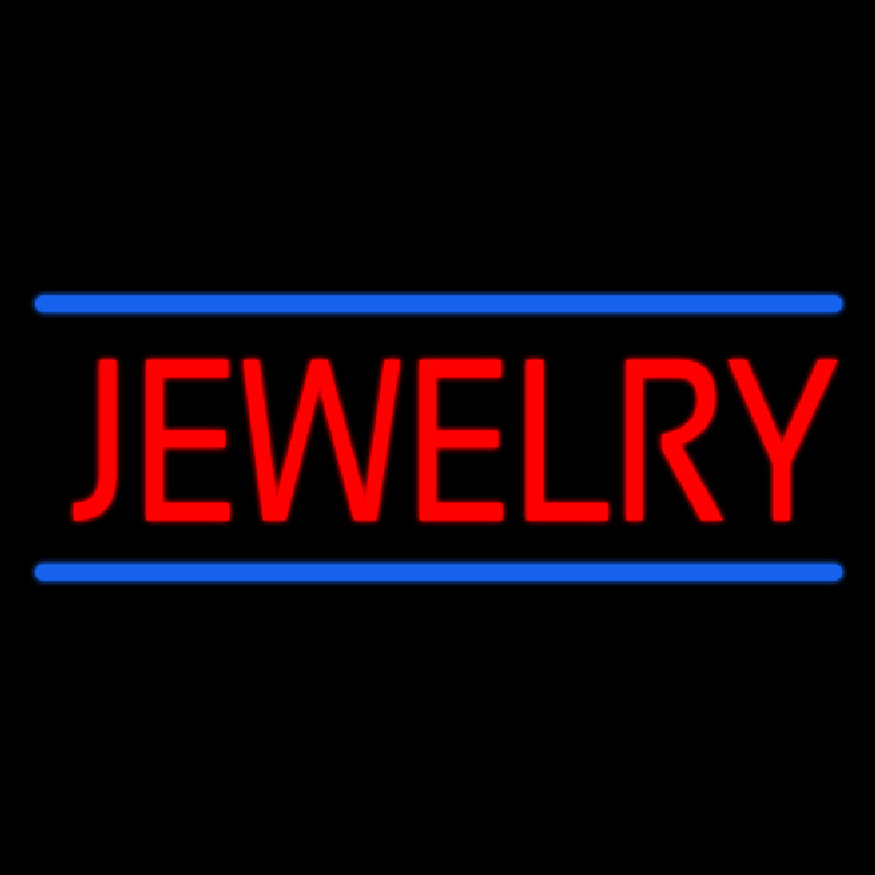 Jewelry Blue Lines Enseigne Néon