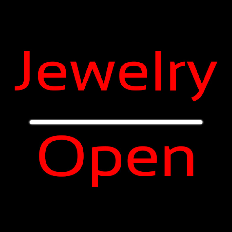 Jewelry Cursive Open White Line Enseigne Néon