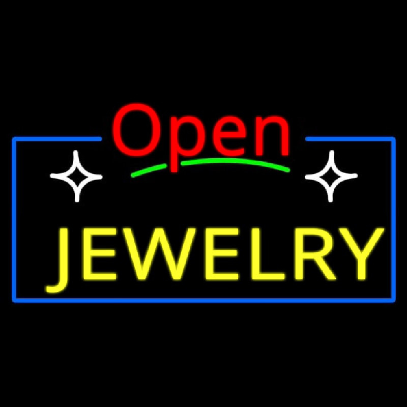 Jewelry Open Red Enseigne Néon