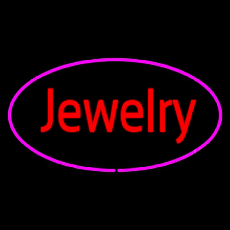 Jewelry Purple Oval Enseigne Néon