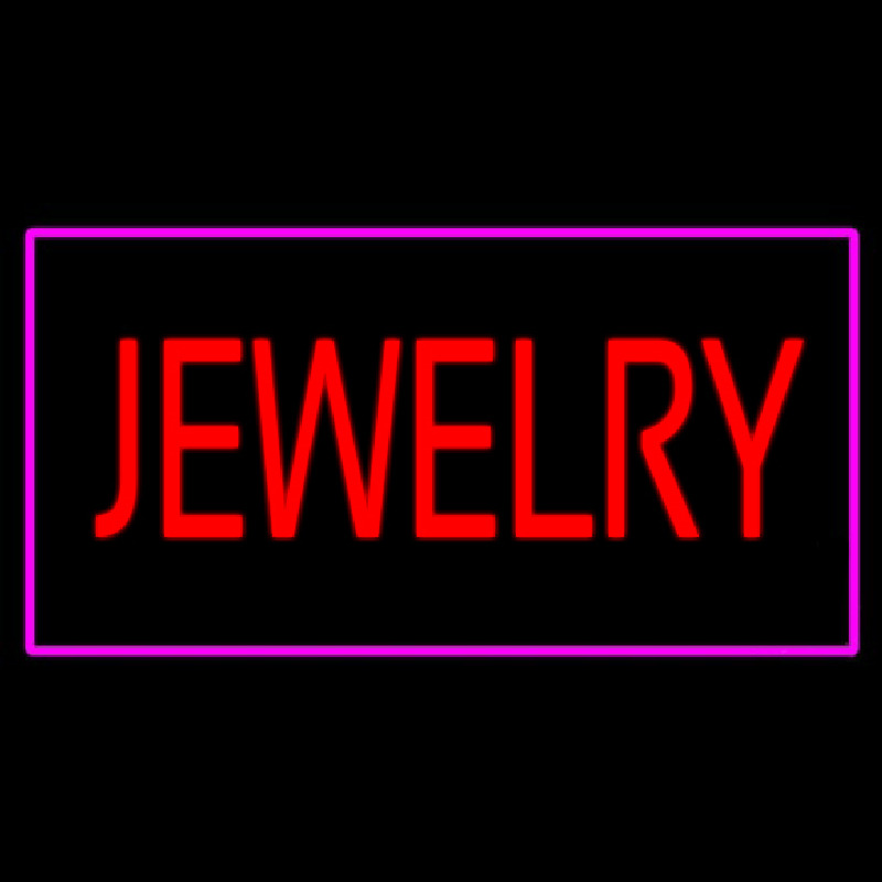 Jewelry Rectangle Purple Enseigne Néon