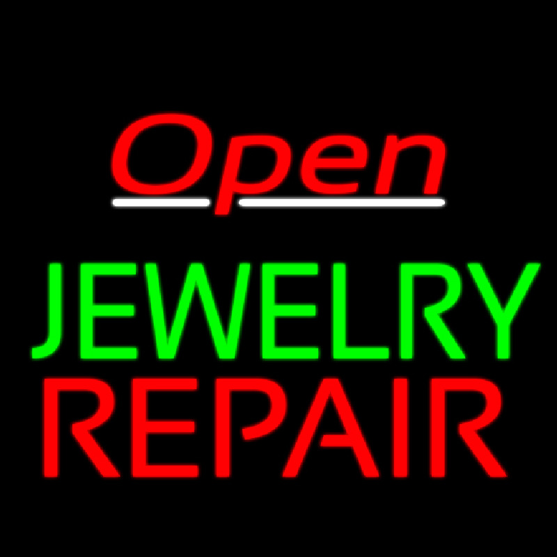Jewelry Repair Open Red Enseigne Néon