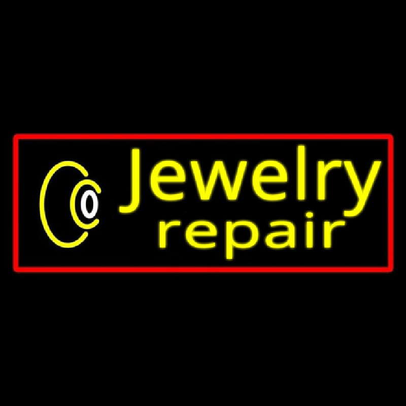Jewelry Repair Red Border Enseigne Néon