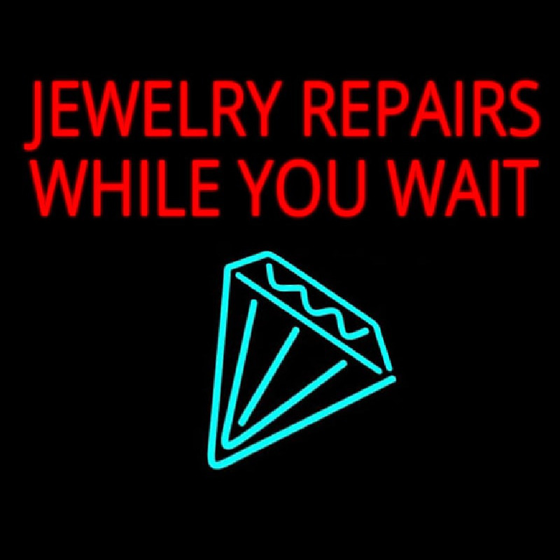 Jewelry Repairs While You Wait Logo Enseigne Néon