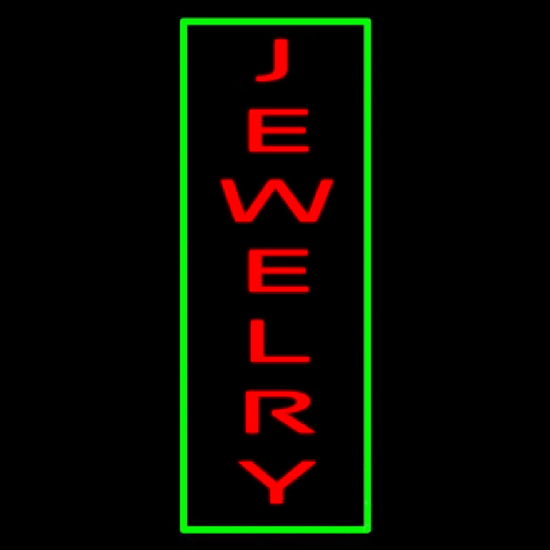 Jewelry Vertical Green Border Enseigne Néon