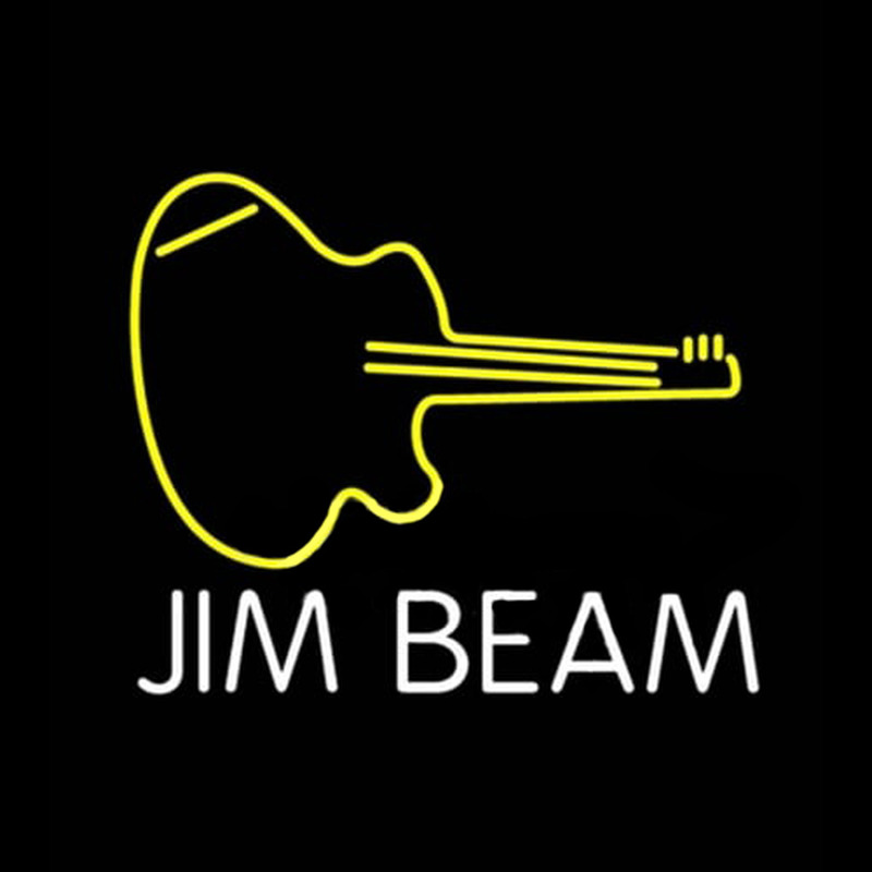 Jim Beam Guitar Enseigne Néon