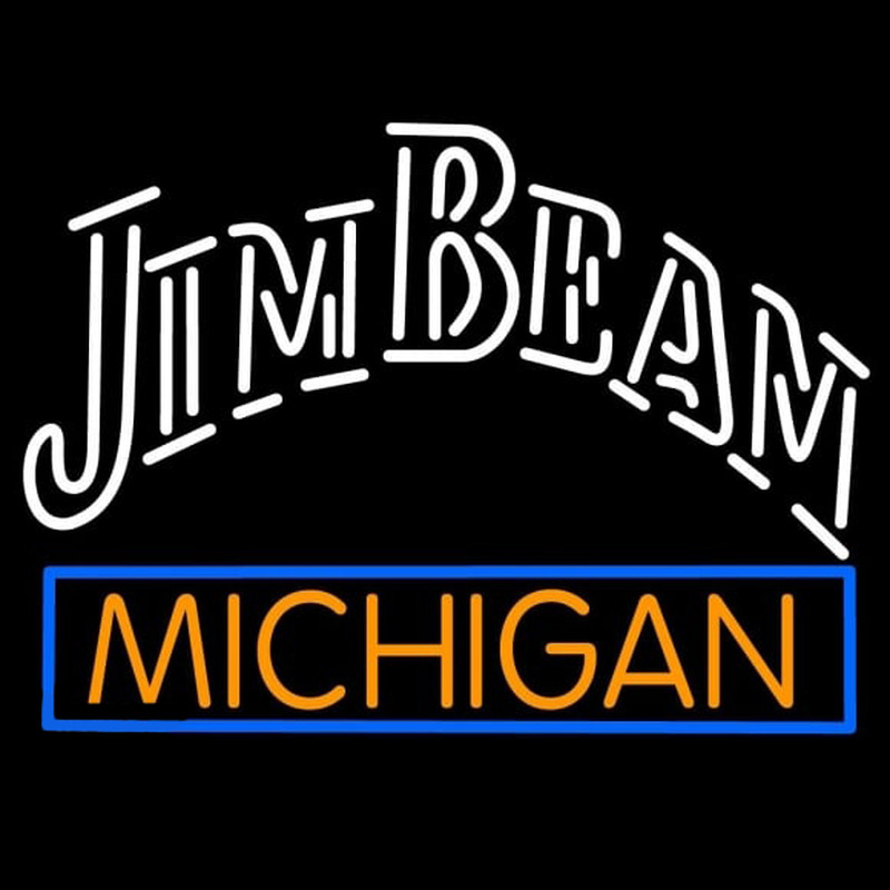 Jim Beam Michigan Logo Enseigne Néon