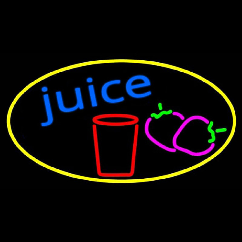 Juice With Glass Enseigne Néon