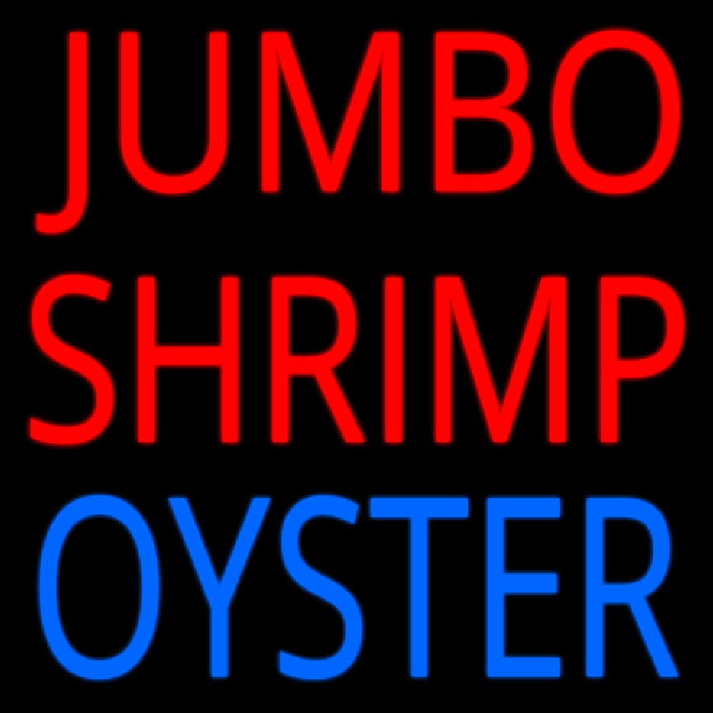 Jumbo Shrimp Oyster Enseigne Néon