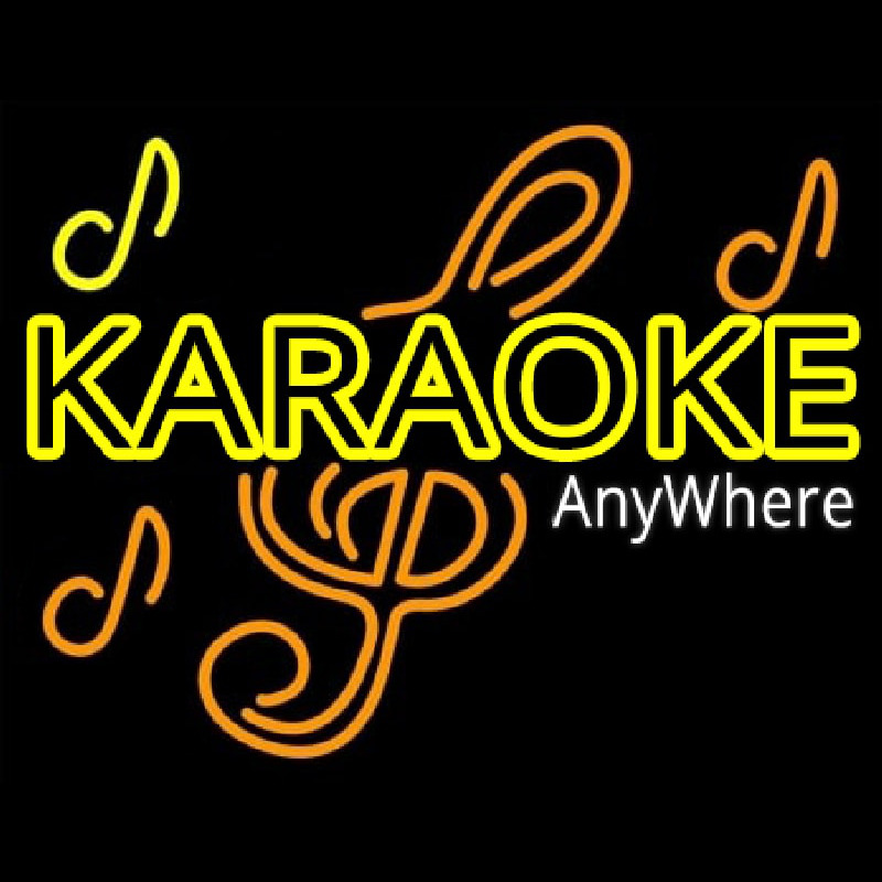 Karaoke Anywhere Enseigne Néon