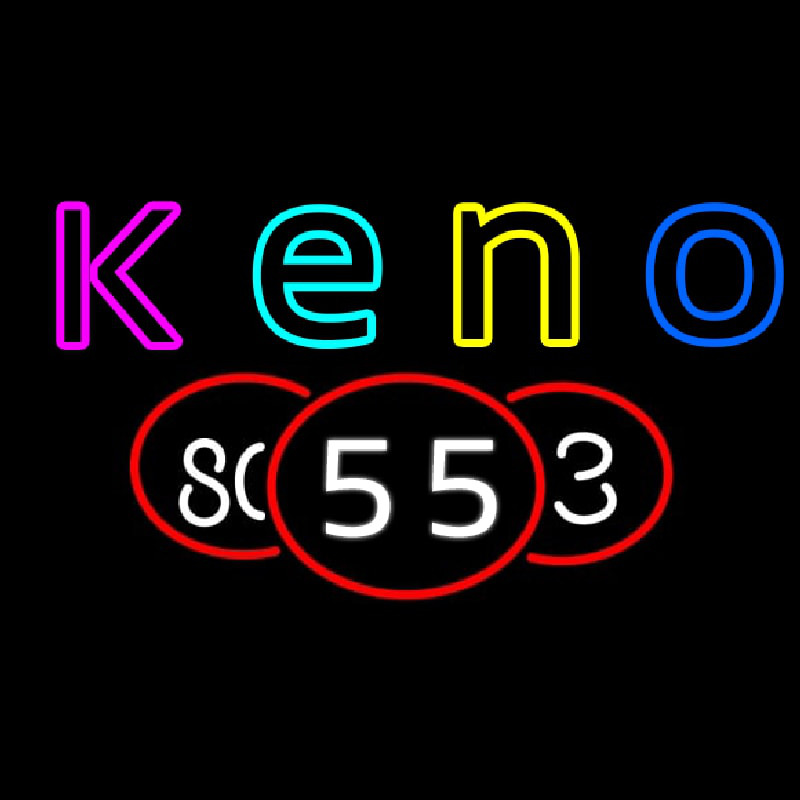 Keno With Multi Color Ball 1 Enseigne Néon