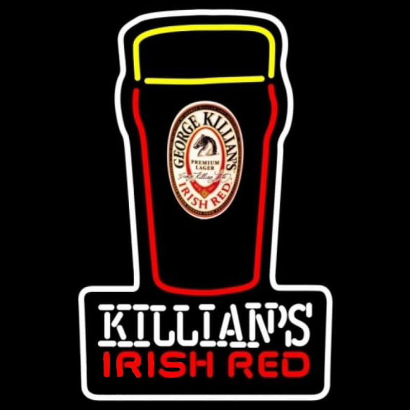 Killians Irish Red Pint Glass Of Beer Sign Enseigne Néon