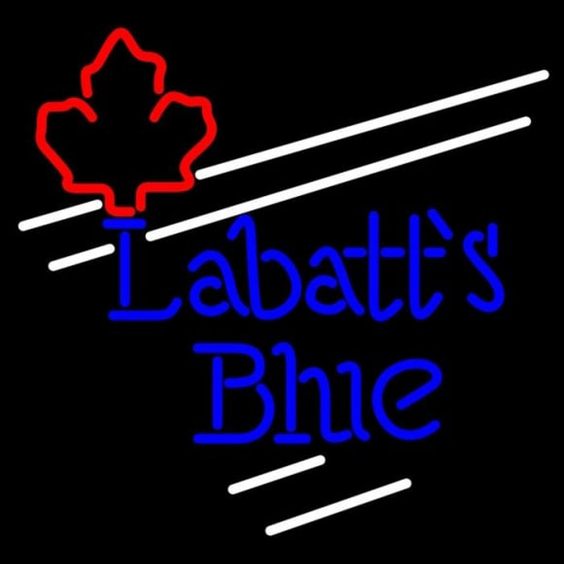 Labatt Blue Maple Leaf White Border Beer Sign Enseigne Néon