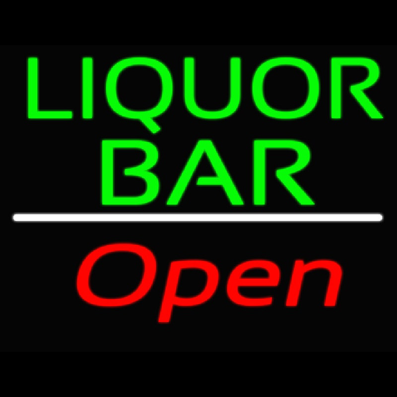 Liquor Bar Open 2 Enseigne Néon