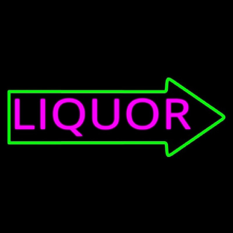 Liquor With Arrow Enseigne Néon