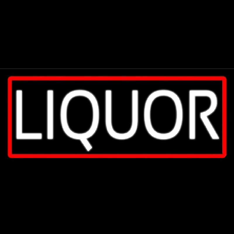 Liquor With Red Border Enseigne Néon