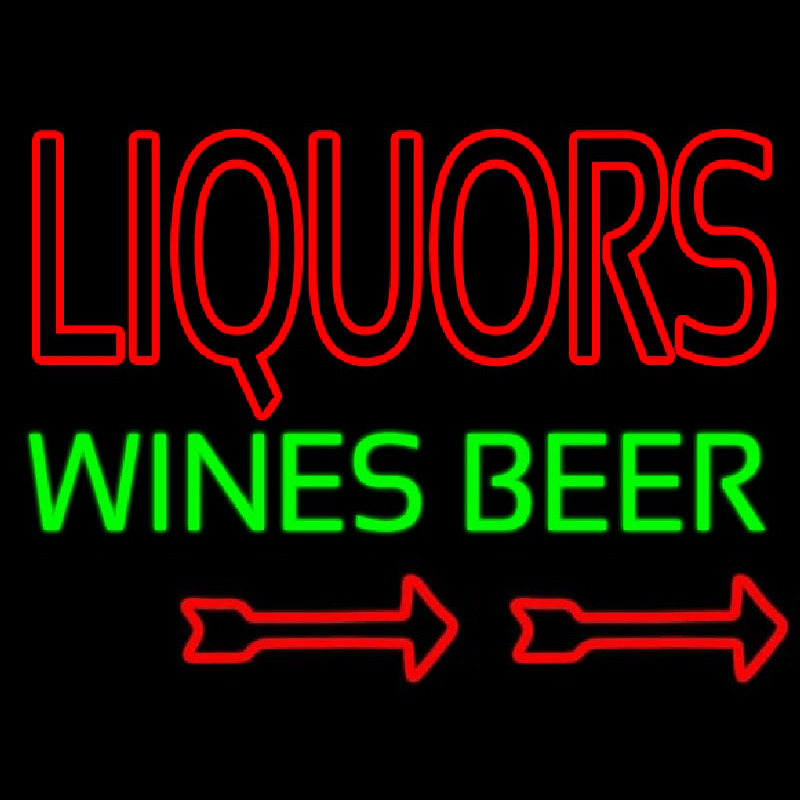 Liquors Wines Beer Enseigne Néon