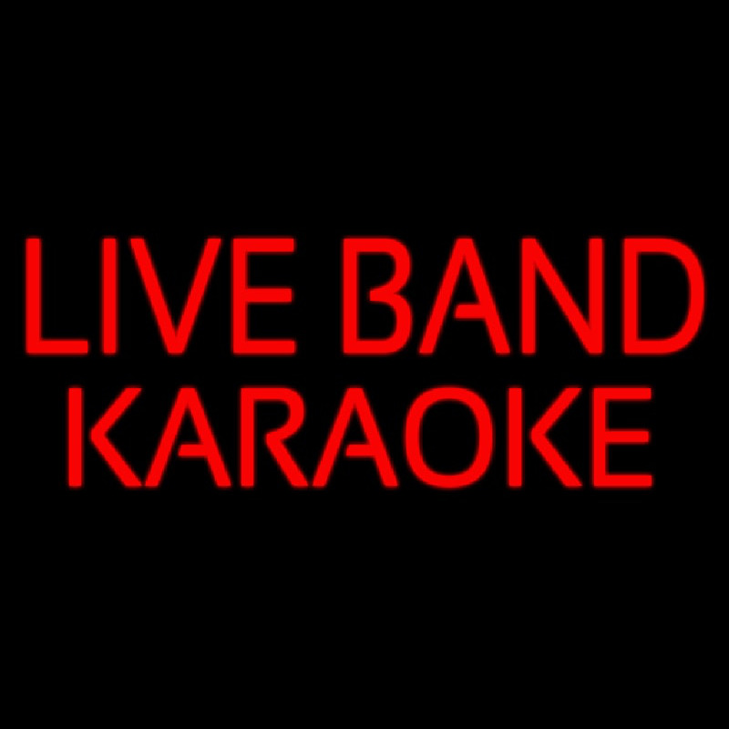 Live Band Karaoke Enseigne Néon