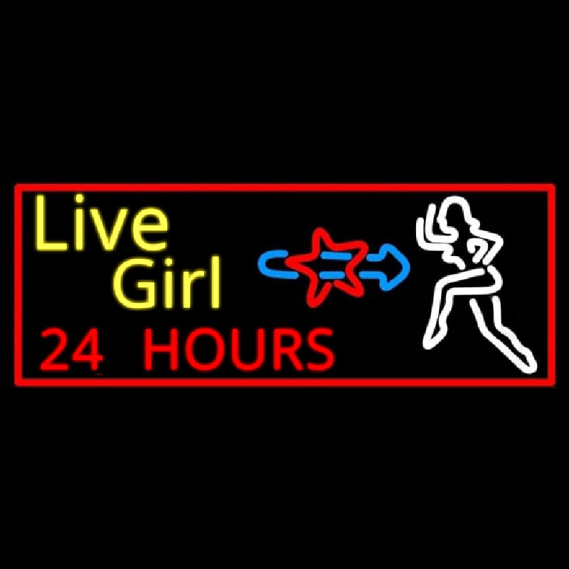 Live Girls 24 Hrs Enseigne Néon