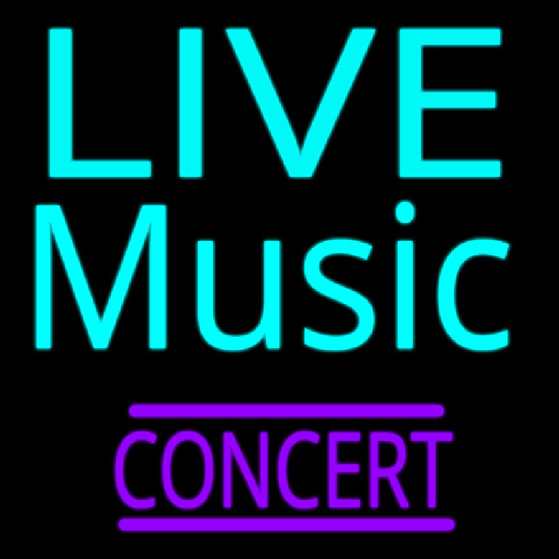 Live Music Concert Enseigne Néon