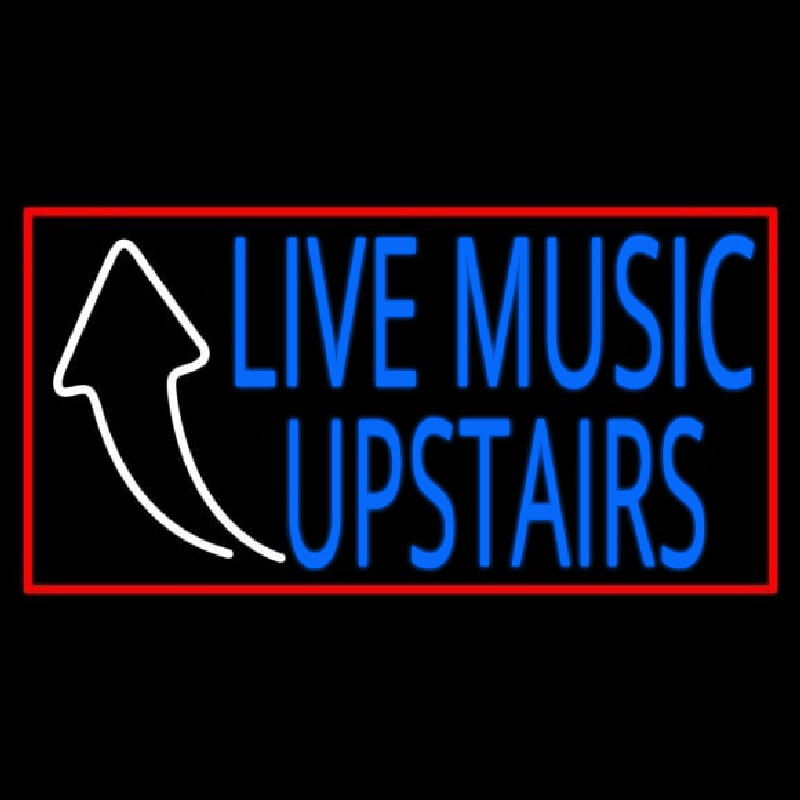 Live Music Upstairs Enseigne Néon