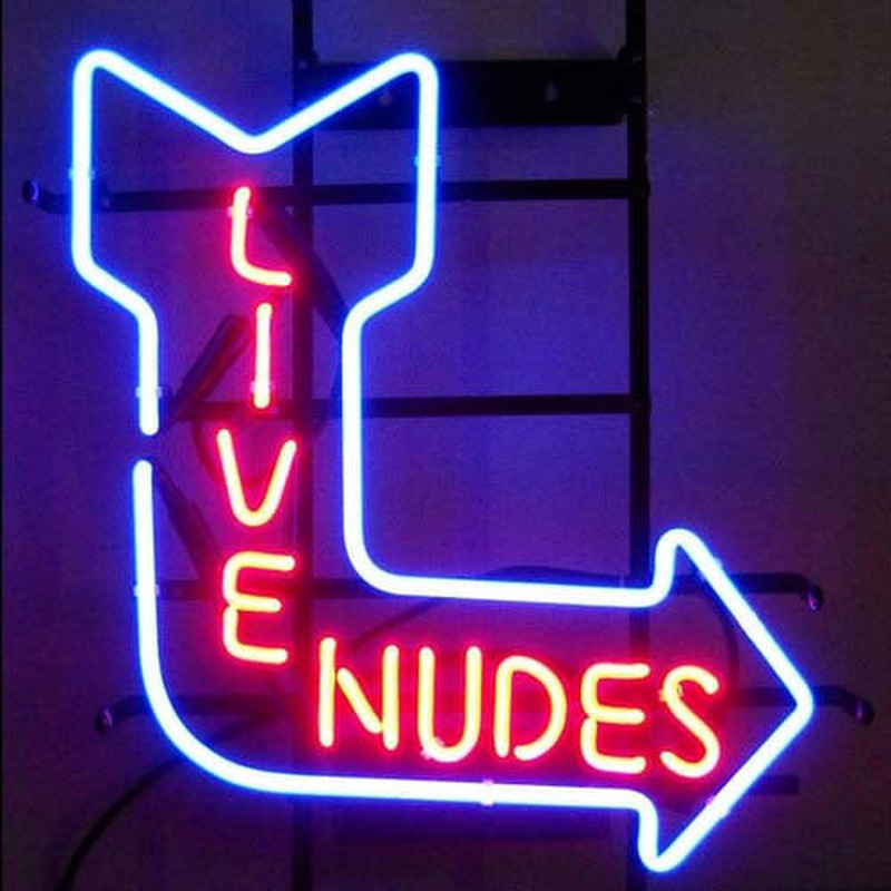 Live Nudes Magasin Entrée Enseigne Néon