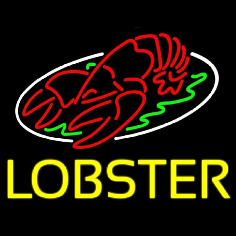 Lobster Block With Logo Enseigne Néon