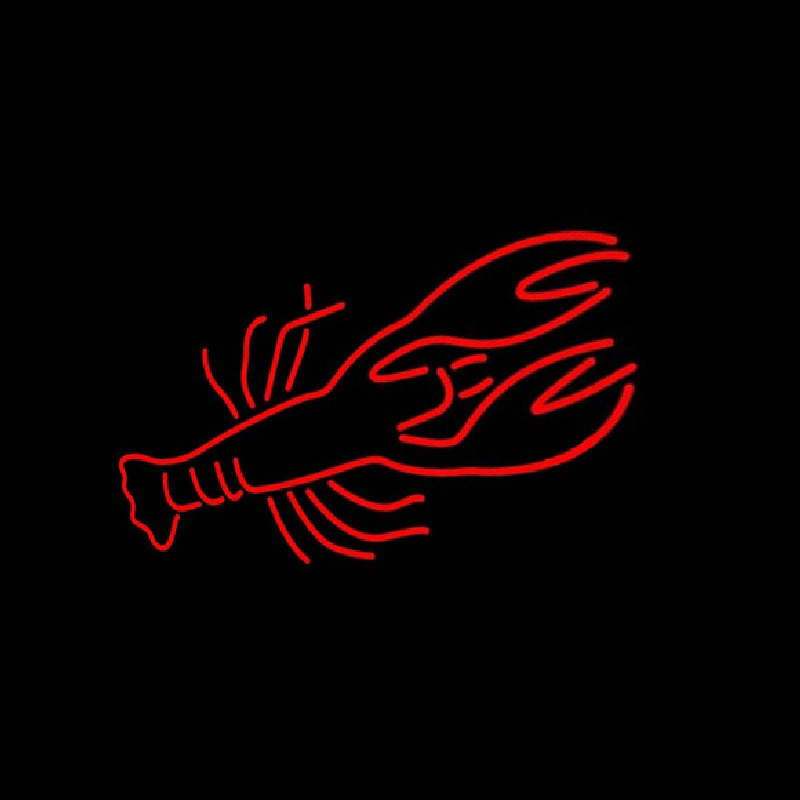 Lobster Red Logo Enseigne Néon