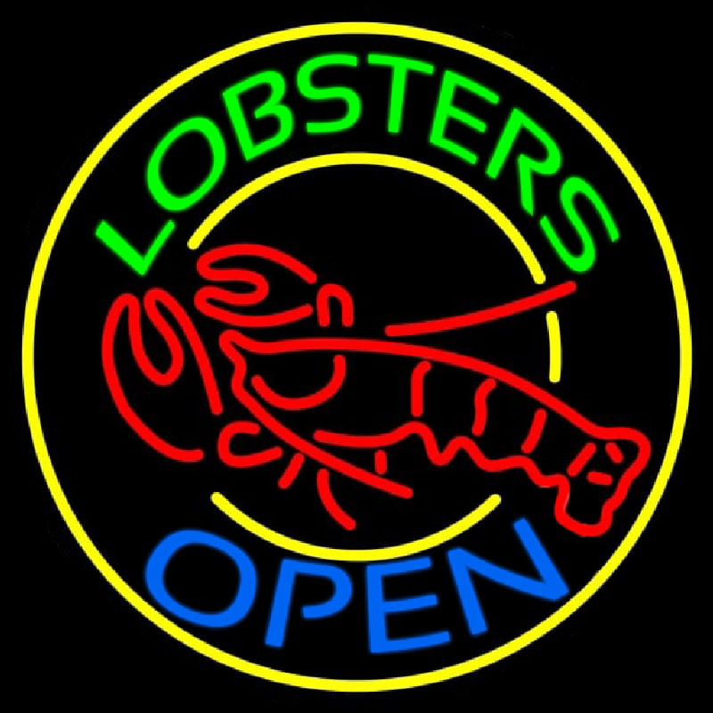 Lobsters Open Enseigne Néon
