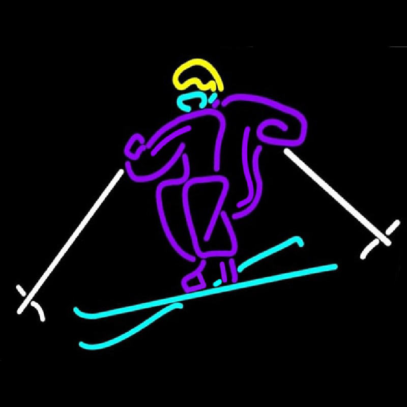 Logo of Skier Enseigne Néon