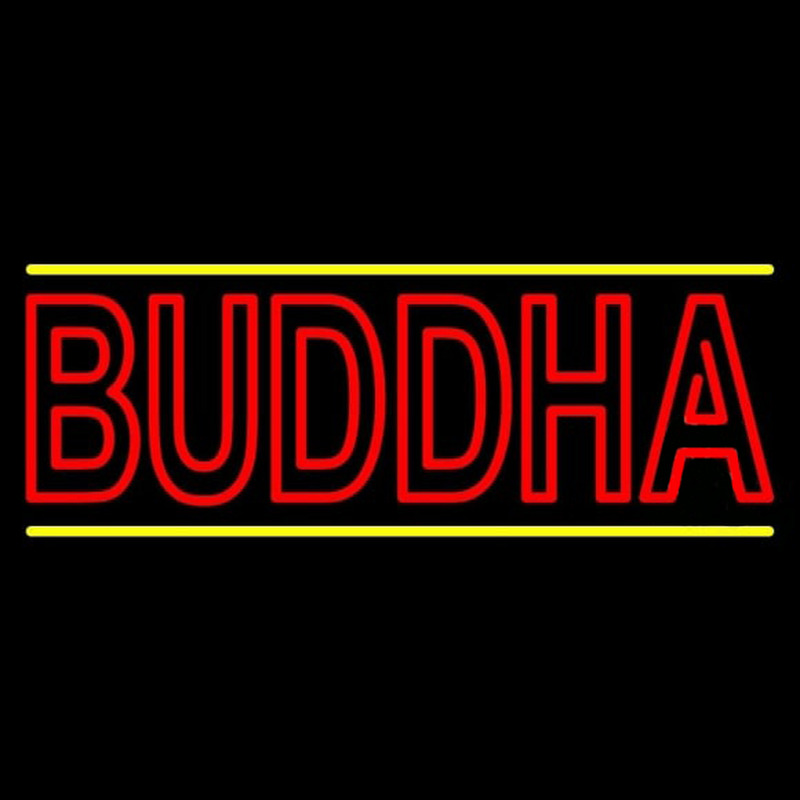 Lord Buddha With Lines Enseigne Néon