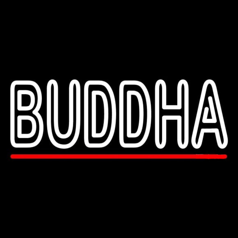 Lord Buddha With Red Line Enseigne Néon