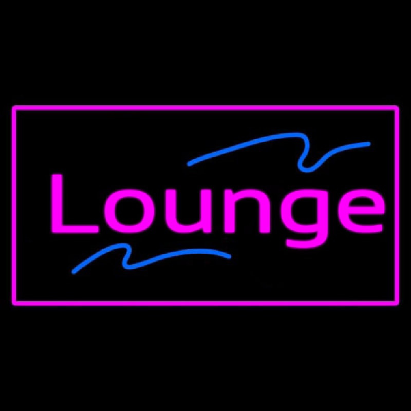 Lounge Rectangle Pink Enseigne Néon