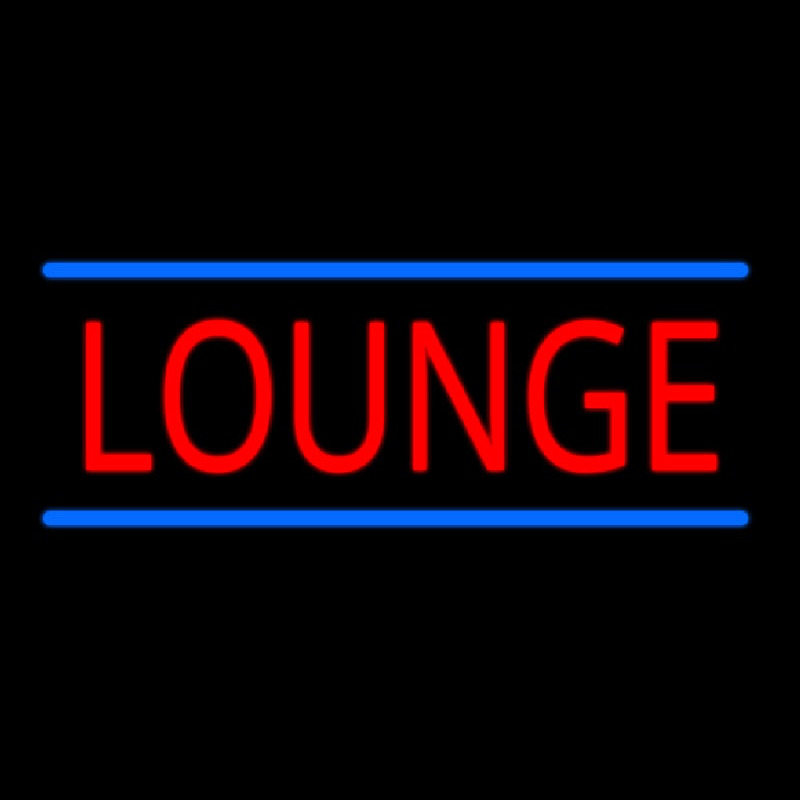 Lounge With Blue Lines Enseigne Néon