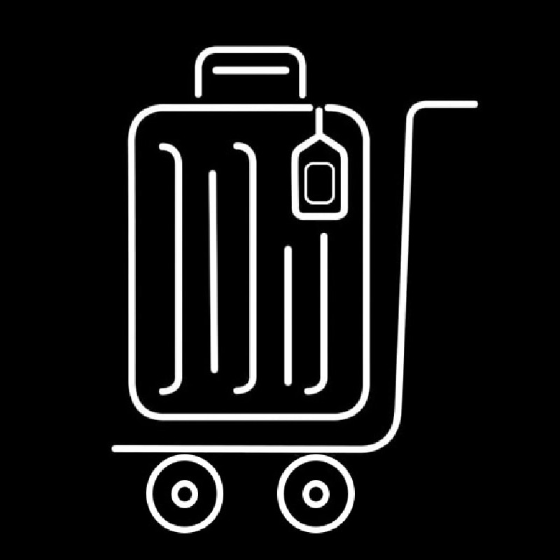 Luggage Bag Icon Enseigne Néon