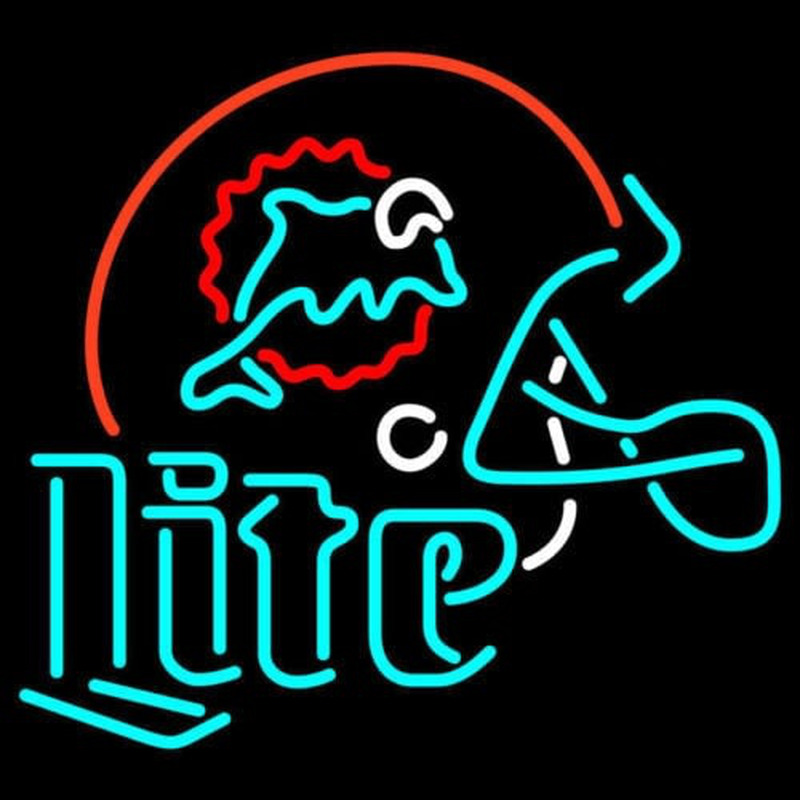 MIAMI DOLPHINS MILLER LITE Enseigne Néon