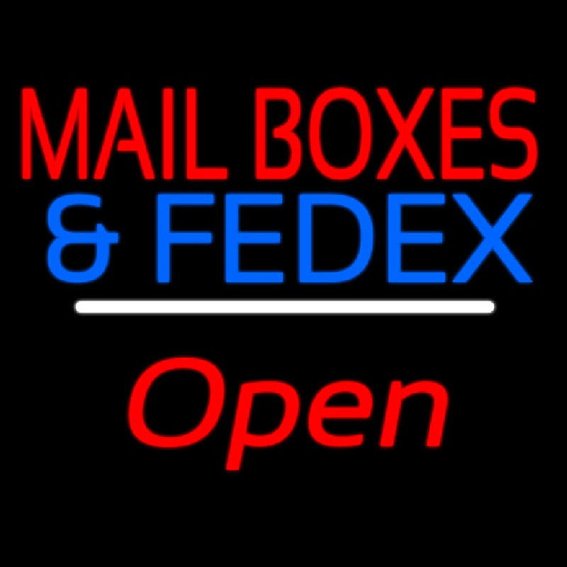 Mail Bo es And Fede  Open White Line Enseigne Néon