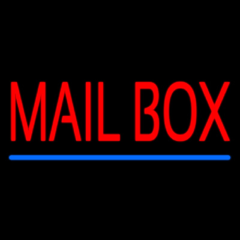 Mailbo  Blue Line Enseigne Néon