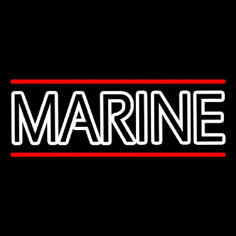 Marine White Enseigne Néon