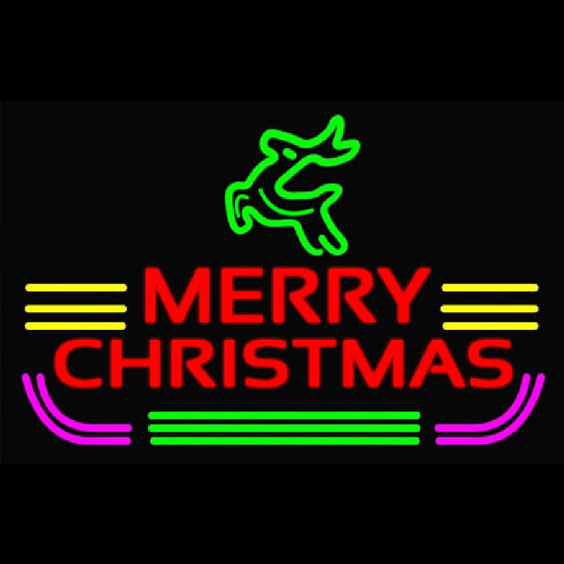 Marry Christmas Logo Enseigne Néon