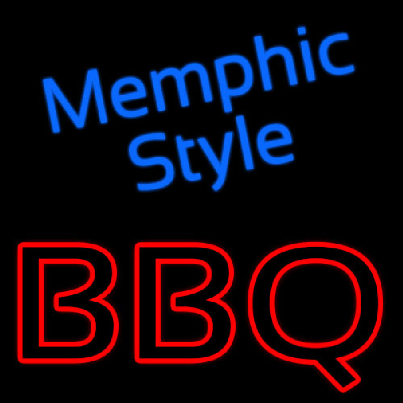 Memphis Style Bbq Enseigne Néon